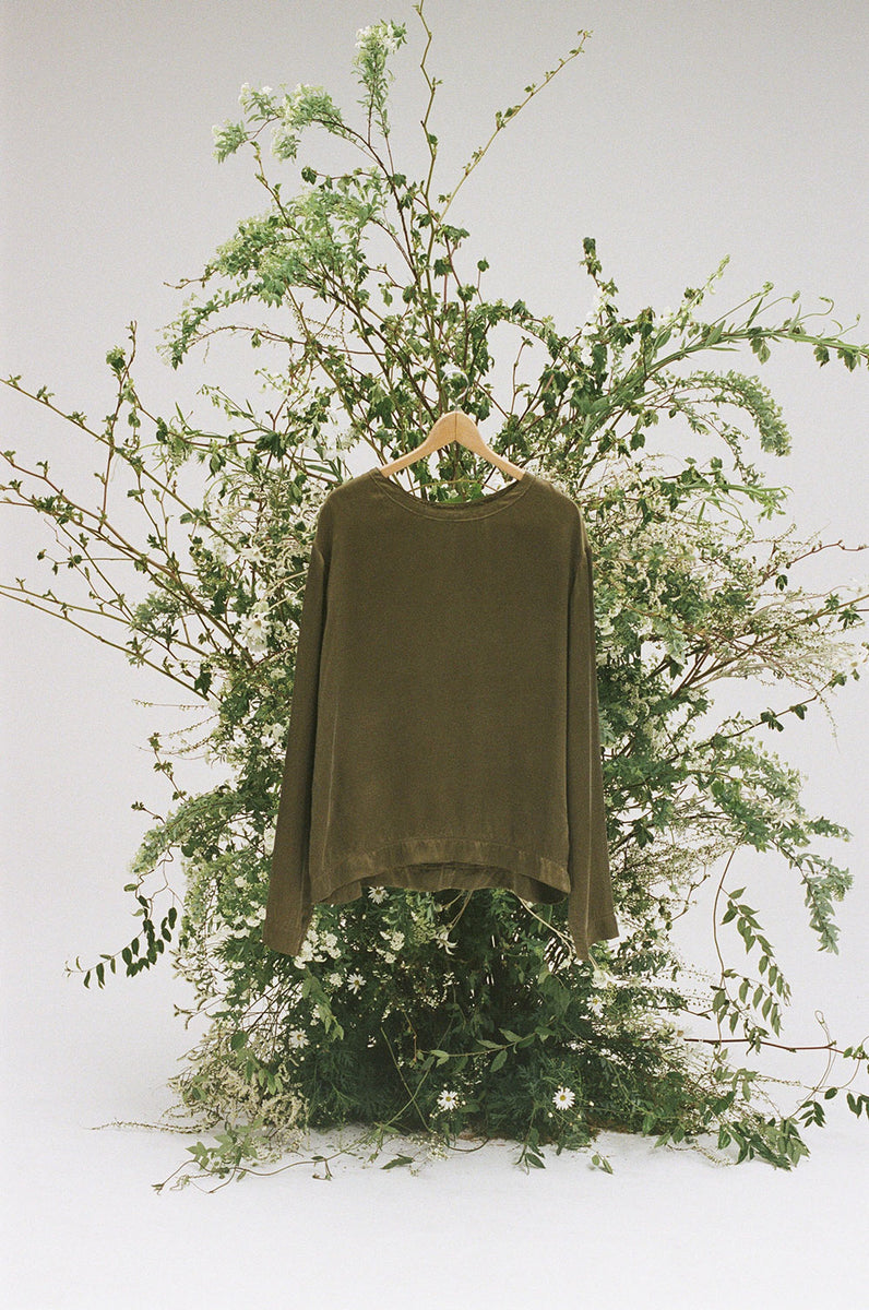 7c21ss-01 Silk long sleeve top – 77circa e-STORE